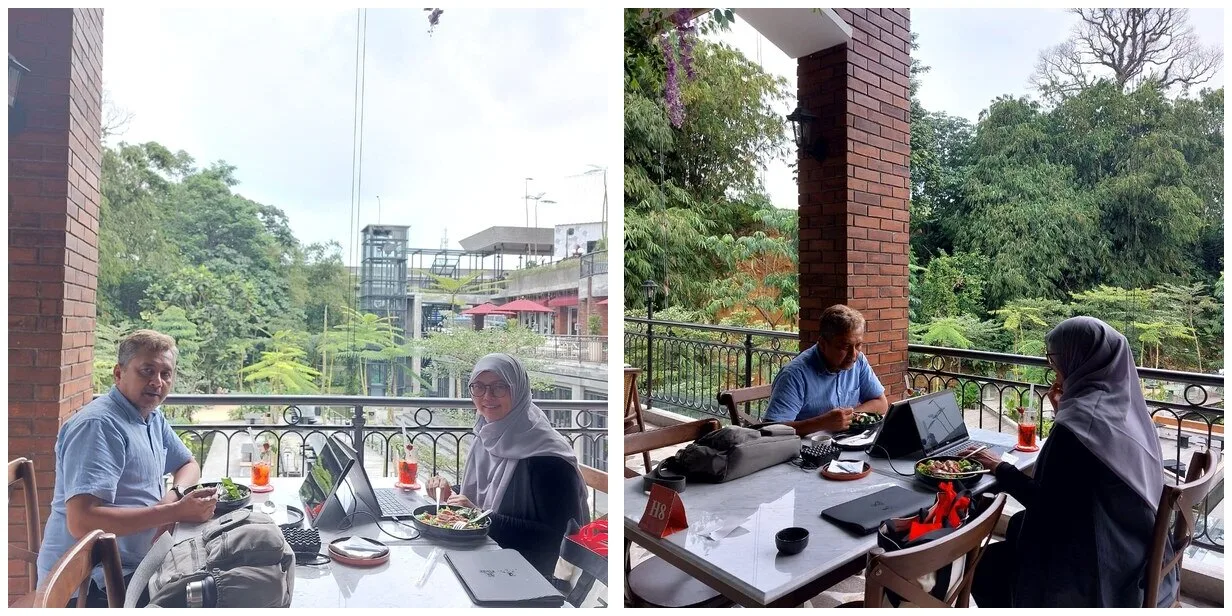 Collage of two photos from the Reliability and Quality Assurance training with PT Sutrakabel Inti Mandiri